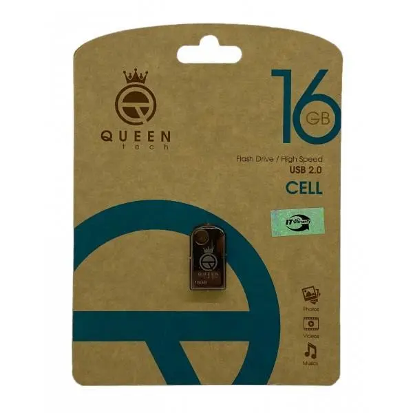 فلش مموری کوئین تک مدل CELL ظرفیت 16 گیگابایت Queen tech CELL Flash Memory 16GB