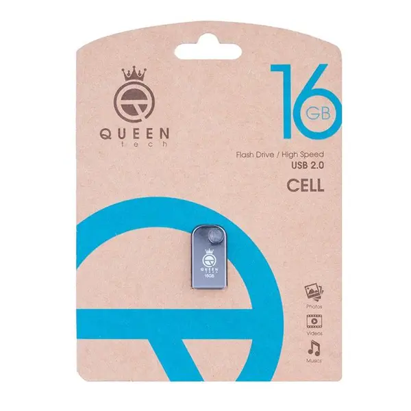 فلش مموری کوئین تک مدل CELL ظرفیت 16 گیگابایت Queen tech CELL Flash Memory 16GB