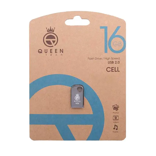 فلش مموری کوئین تک مدل CELL ظرفیت 16 گیگابایت Queen tech CELL Flash Memory 16GB