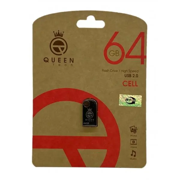 فلش مموری کوئین تک مدل CELL ظرفیت 64 گیگابایت Queen tech CELL Flash Memory 64GB
