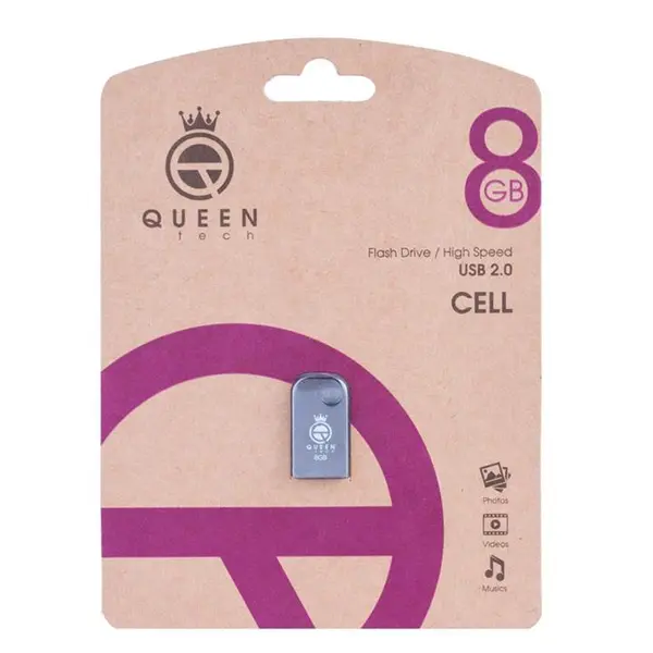 فلش مموری کوئین تک مدل CELL ظرفیت 8 گیگابایت Queen tech CELL Flash Memory 8GB