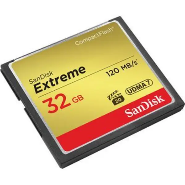 کارت حافظه CompactFlash سن دیسک مدل Extreme سرعت 800X 120MBps ظرفیت 32 گیگابایت SanDisk Extreme CompactFlash 800X 120MBps - 32GB - 5