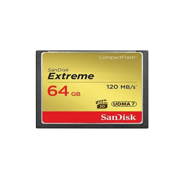کارت حافظه CompactFlash سن دیسک مدل Extreme سرعت 800X 120MBps ظرفیت 64 گیگابایت SanDisk Extreme CompactFlash 800X 120MBps - 64GB - 2
