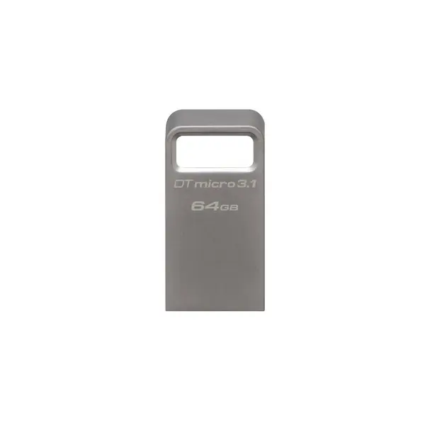 فلش مموری کینگستون مدل DTMC3 USB 3.1 ظرفیت 64 گیگابایت Kingston DataTraveler Micro 3.1 64GB USB 3.0 Compatible Hi-Speed up to 100MB/s Ultra-Small Metal Case Flash Drive DTMC3/64GB - Silver