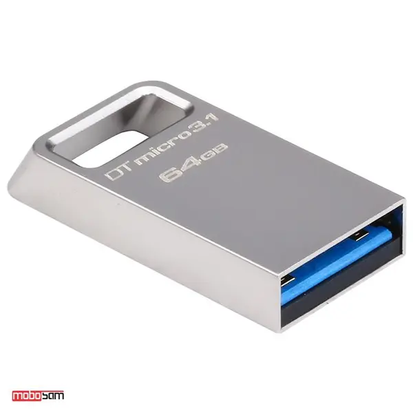 فلش مموری کینگستون مدل DTMC3 USB 3.1 ظرفیت 64 گیگابایت Kingston DataTraveler Micro 3.1 64GB USB 3.0 Compatible Hi-Speed up to 100MB/s Ultra-Small Metal Case Flash Drive DTMC3/64GB - Silver