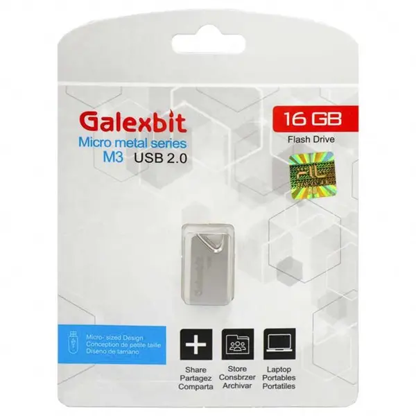 فلش ۱۶ گیگ گلکس بیت Galexbit Micro metal series M3 Galexbit Micro metal series M3 16GB USB2.0 Flash Memory - 2