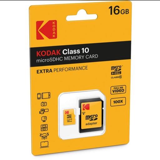 گاراانتی مادام العمر Kodak Micro SD Class10 Extraکارت حافظه 16 گیگابایت