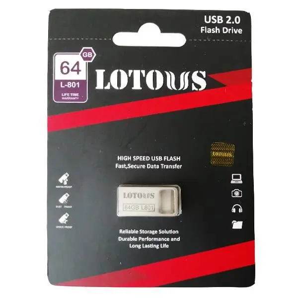 فلش مموری لوتوس مدل L801 ظرفیت 64 گیگابایت Lotous L801 Flash Memory USB 2.0 64GB