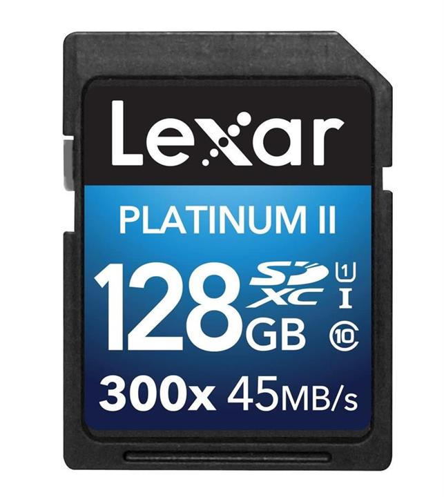 کارت حافظه لکسار Lexar 128GB Platinum II UHS-I 300x SDXC Memory Card Platinum II 300x SDXC 128GB UHS-I U1 Flash Memory Card