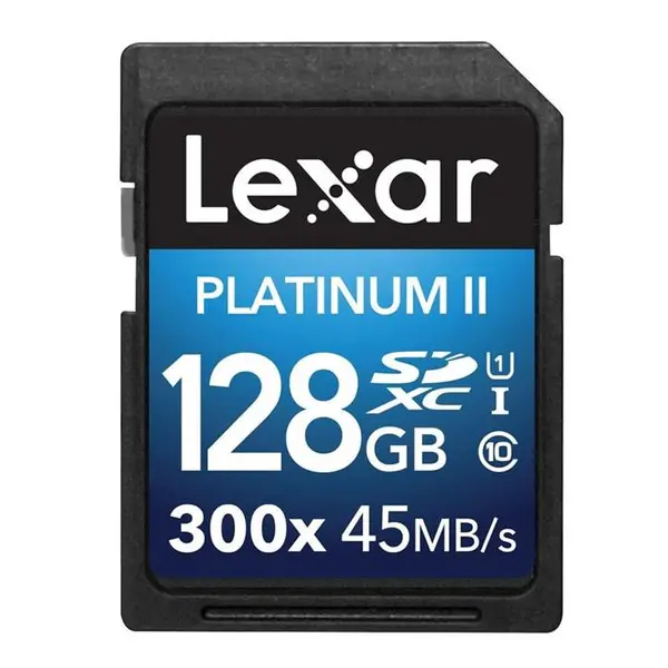 کارت حافظه لکسار Lexar 128GB Platinum II UHS-I 300x SDXC Memory Card Platinum II 300x SDXC 128GB UHS-I U1 Flash Memory Card