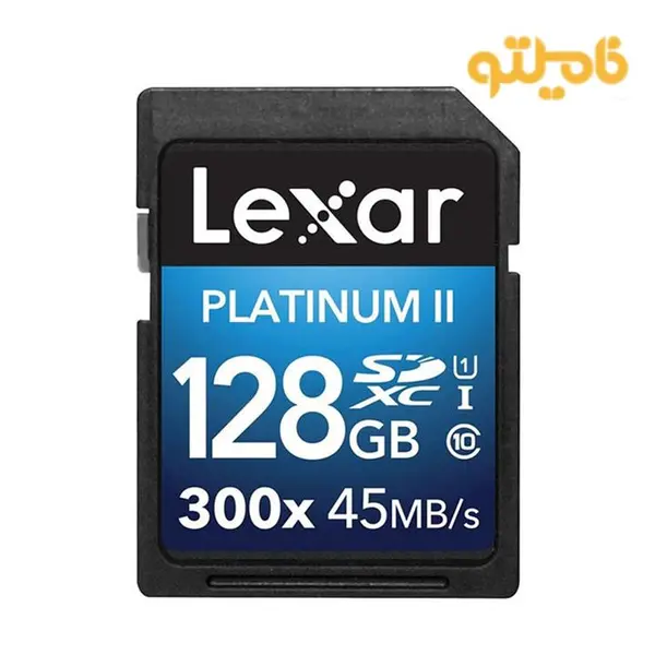 کارت حافظه لکسار Lexar 128GB Platinum II UHS-I 300x SDXC Memory Card Platinum II 300x SDXC 128GB UHS-I U1 Flash Memory Card