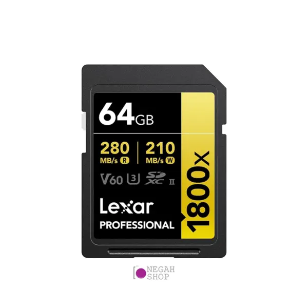 کارت حافظه Lexar Gold SD ظرفیت 64GB سرعت 280MB/S
