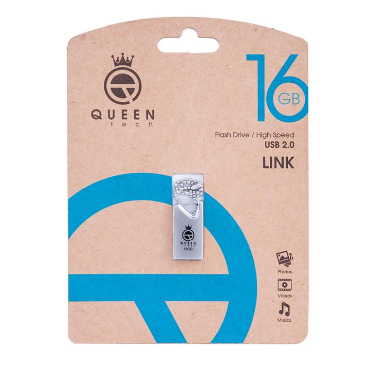 فلش مموری کوئین تک مدل LINK ظرفیت 16 گیگابایت Queen tech LINK Flash Memory 16GB