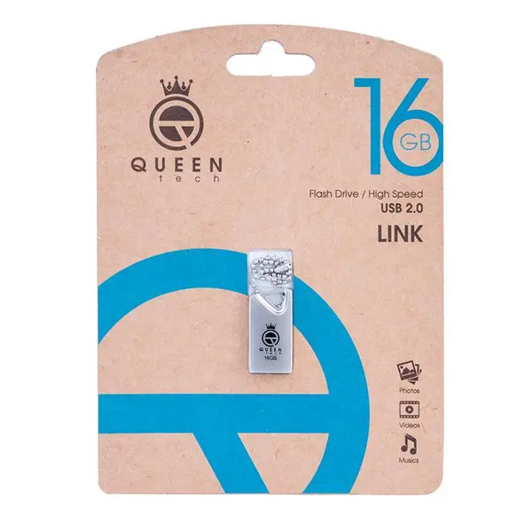 فلش مموری کوئین تک مدل LINK ظرفیت 16 گیگابایت Queen tech LINK Flash Memory 16GB