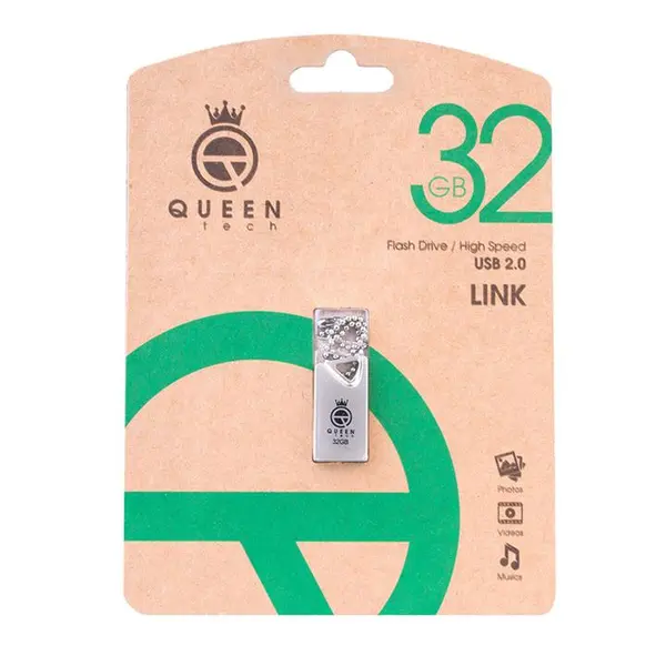 فلش مموری کوئین تک مدل LINK ظرفیت 32 گیگابایت Queen tech LINK Flash Memory 32GB