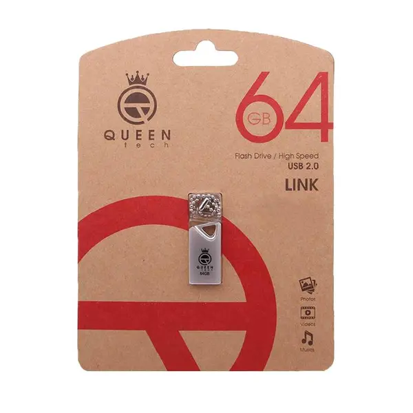 فلش مموری کوئین تک مدل LINK ظرفیت 64 گیگابایت Queen tech LINK Flash Memory 64GB