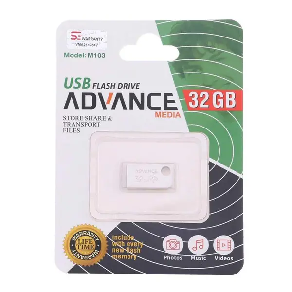 فلش ادونس مدل M103 USB 2.0 ظرفیت 32 گیگابایت Advance M103 USB2.0 Flash Memory-32GB