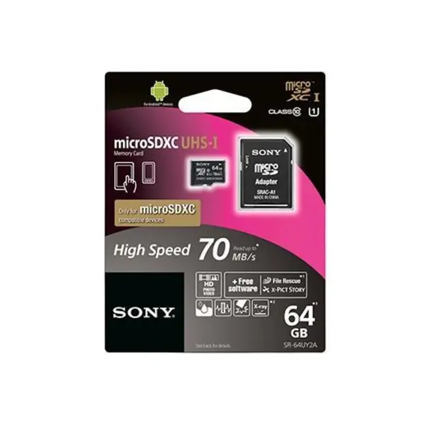کارت حافظه مموری کارت microSD سونی 64 گیگابایت کلاس 10 Sony microSD Memory Card UHS-I Class 10 - SR64UY2A - 64GB - 2