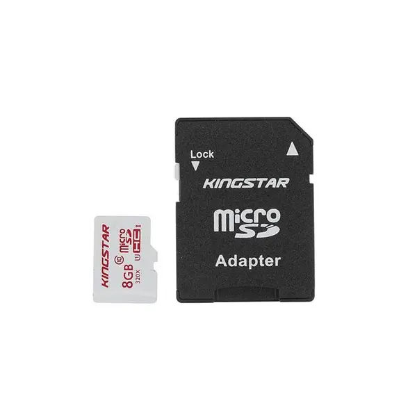 کارت حافظه microSDHC کینگ استار کلاس 10 استاندارد UHS-I U1 سرعت 45MBps همراه با آداپتور SD ظرفیت 8 گیگابایت Kingstar UHS-I U1 Class 10 45MBps microSDHC With Adapter 8GB