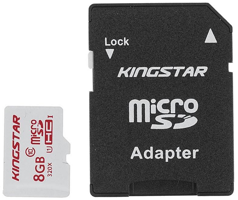 کارت حافظه microSDHC کینگ استار کلاس 10 استاندارد UHS-I U1 سرعت 45MBps همراه با آداپتور SD ظرفیت 8 گیگابایت Kingstar UHS-I U1 Class 10 45MBps microSDHC With Adapter 8GB