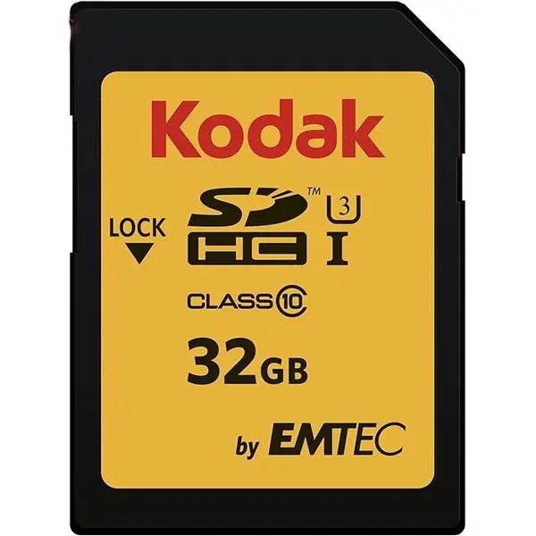 کارت حافظه microSDHC امتک کداک کلاس 10 استاندارد UHS-I U3 سرعت 95MBps 650X به همراه آداپتور SD ظرفیت 32 گیگابایت Emtec Kodak UHS-I U3 Class 10 95MBps 650X microSDHC With Adapter - 32GB