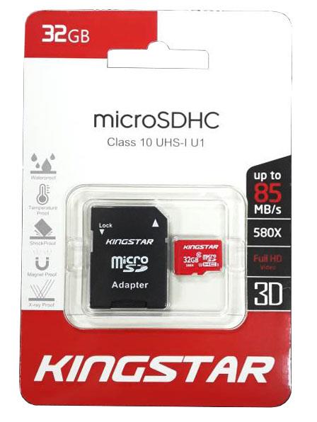کارت حافظه microSDHC کینگ استار کلاس 10 استاندارد UHS-I U1 سرعت 85MBps  ظرفیت 32 گیگابایت Kingstar UHS-I U1 Class 10 85MBps microSDHC  32GB