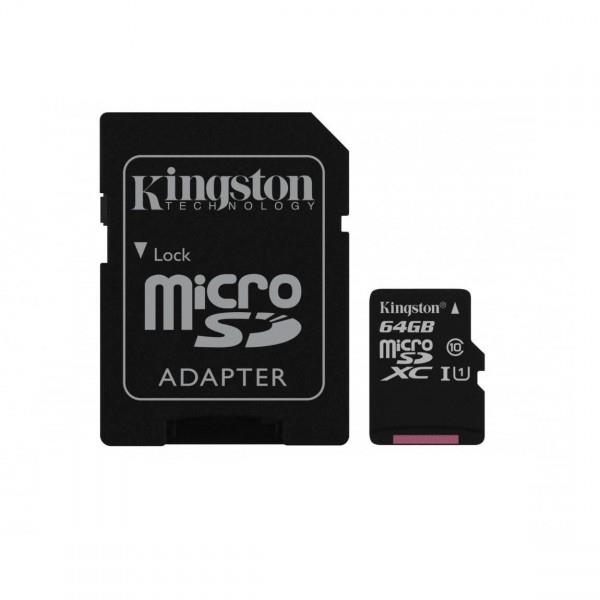 عنوان : کارت حافظه microSDHC کینگستون مدل Canvas Select کلاس 10 استاندارد UHS-I U1 سرعت 80MBps ظرفیت 64 گیگابایت به همراه آداپتور SD Kingston Canvas Select 64GB microSDHC card