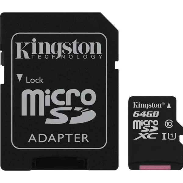 عنوان : کارت حافظه microSDHC کینگستون مدل Canvas Select کلاس 10 استاندارد UHS-I U1 سرعت 80MBps ظرفیت 64 گیگابایت به همراه آداپتور SD Kingston Canvas Select 64GB microSDHC card