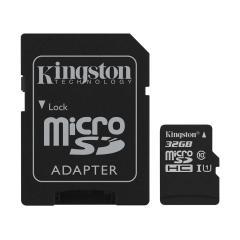 کارت حافظه microSDHC کینگستون مدل Canvas Select کلاس 10 استاندارد UHS-I U1 سرعت 80MBps ظرفیت 32 گیگابایت به همراه آداپتور SD Kingston Canvas Select 32GB microSDHC card