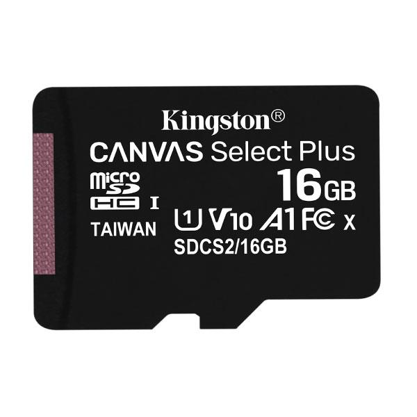 کارت حافظه microSDHC کینگستون مدل Canvas plus کلاس ۱۰ استاندارد UHS-I U1 سرعت ۱۰۰MBps ظرفیت ۱۶ گیگابایت به همراه آداپتور SD