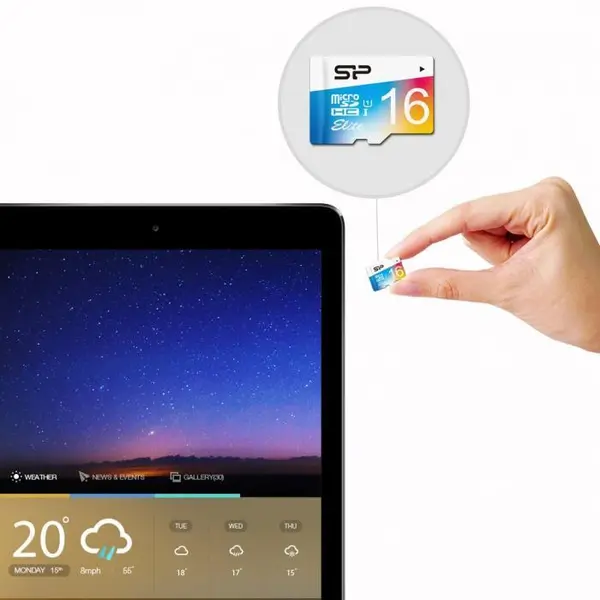 کارت حافظه microSDHC سیلیکون پاور مدل Color Elite کلاس 10 استاندارد UHS-I U1 سرعت 85MBps همراه با آداپتور SD ظرفیت 16 گیگابایت Silicon Power Color Elite UHS-I U1 Class 10 85MBps microSDHC With Adapter - 16GB - 3