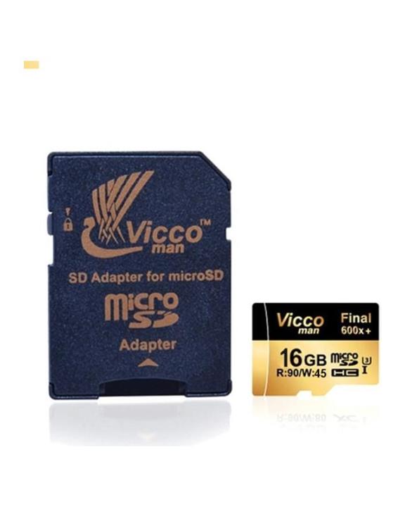 کارت حافظه microSDHC ویکو من مدل Extre600X کلاس 10 استاندارد UHS-I U3 سرعت 90MBps ظرفیت 32گیگابایت همراه با آداپتور SD Vicco Man Extre 600X UHS-I U3 Class 10 90MBps microSDHC Card With Adapter 32GB