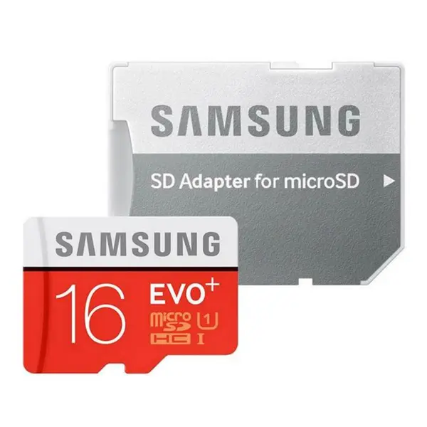 کارت حافظه microSDHC سامسونگ مدل Evo Plus کلاس 10 استاندارد UHS-I U1 سرعت 100MBps همراه با آداپتور SD ظرفیت 16 گیگابایت -