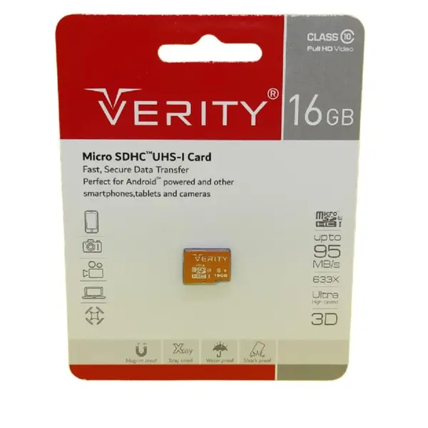 کارت حافظه microSDHC وریتی مدل Final 600X کلاس 10 استاندارد UHS-I U1 سرعت 90MBps ظرفیت 16 گیگابایت -