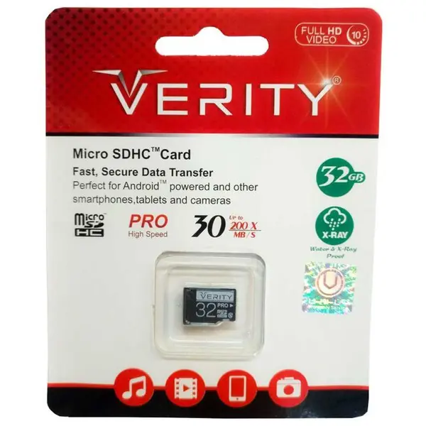 کارت حافظه microSDHC وریتی مدل Pro کلاس 10 استاندارد UHS-I سرعت 30MBps ظرفیت 32 گیگابایت - - 3