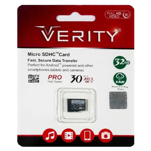 کارت حافظه microSDHC وریتی مدل Pro کلاس 10 استاندارد UHS-I سرعت 30MBps ظرفیت 32 گیگابایت - - 2