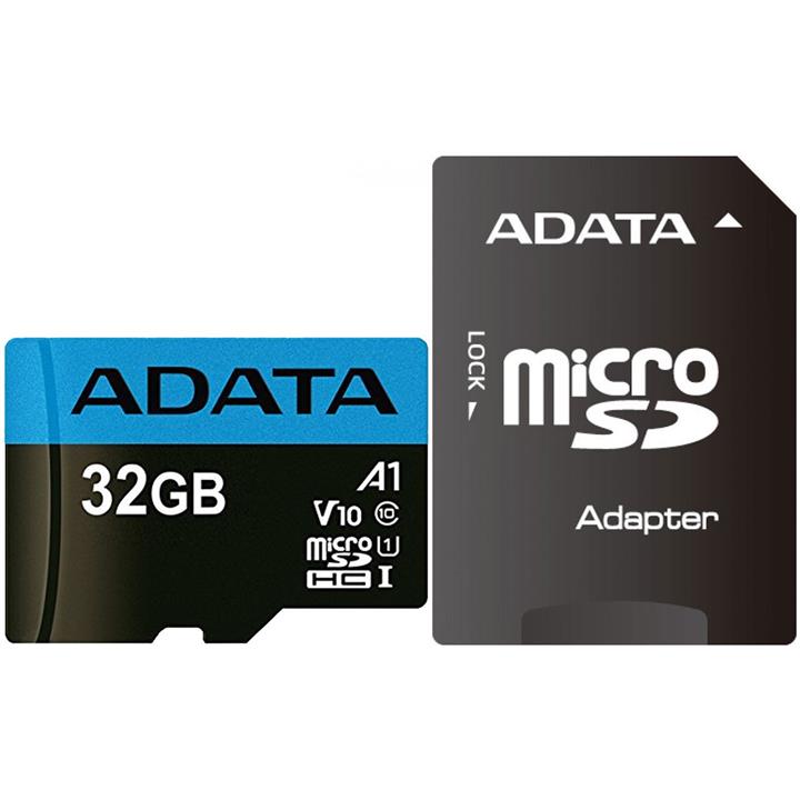 کارت حافظه microSDHC ای دیتا مدل Premier V10 A1 کلاس 10 استاندارد UHS-I سرعت 85MBps همراه با آداپتور SD ظرفیت 32 گیگابایت ADATA Premier V10 A1 UHS-I Class 10 85MBps microSDHC With Adapter 32GB