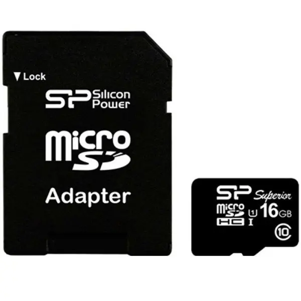 کارت حافظه microSDHC سیلیکون پاور مدل Superior کلاس 10 استاندارد UHS-I U1 سرعت 90MBps همراه با آداپتور SD ظرفیت 16 گیگابایت Silicon Power Superior UHS-I U1 Class 10 90MBps microSDHC With Adapter - 16GB - 2
