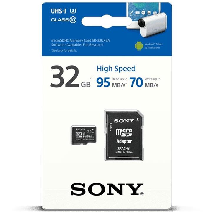 کارت حافظه microSDHC سونی Sony SR-32UX آبی 32 گیگ