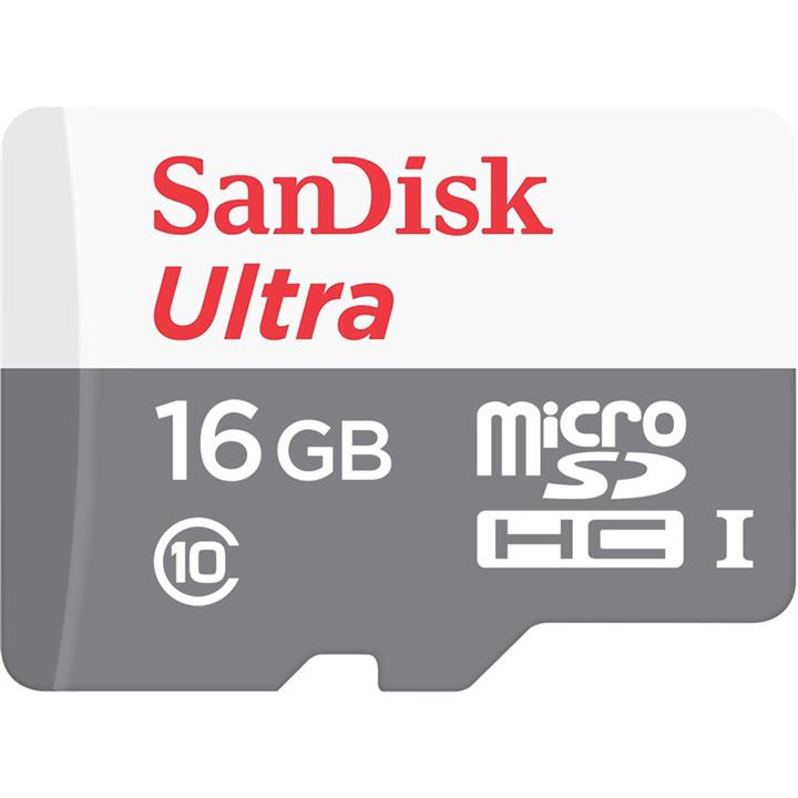 کارت حافظه microSDHC سن دیسک مدل Ultra کلاس 10 استاندارد UHS-I U1 سرعت 80MBps 533X ظرفیت 16 گیگابایت SanDisk Ultra UHS-I U1 Class 10 80MBps 533X microSDHC - 16GB