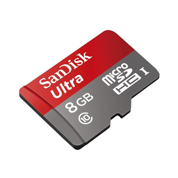 کارت حافظه microSDHC سن دیسک مدل Ultra کلاس 10 استاندارد UHS-I U1 سرعت 48MBps 320X به همراه آداپتور SD ظرفیت 8 گیگابایت Sandisk Ultra UHS-I U1 Class 10 48MBps 320X microSDHC With Adapter - 8GB