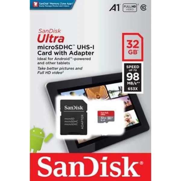 کارت حافظه microSDHC سن دیسک مدل Ultra A1 کلاس 10 استاندارد UHS-I U1 سرعت 98MBps ظرفیت 16 گیگابایت SanDisk Ultra 16GN6MN 98MB/s microS