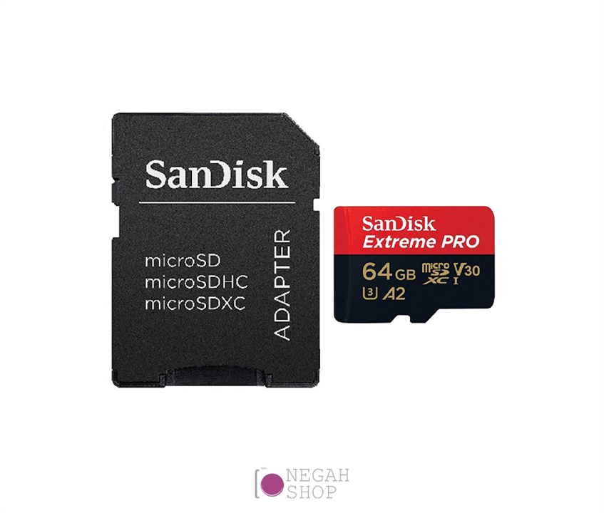 کارت حافظه Micro SD سندیسک (SanDisk Extreme Pro) ظرفیت 64GB سرعت 200MB/s