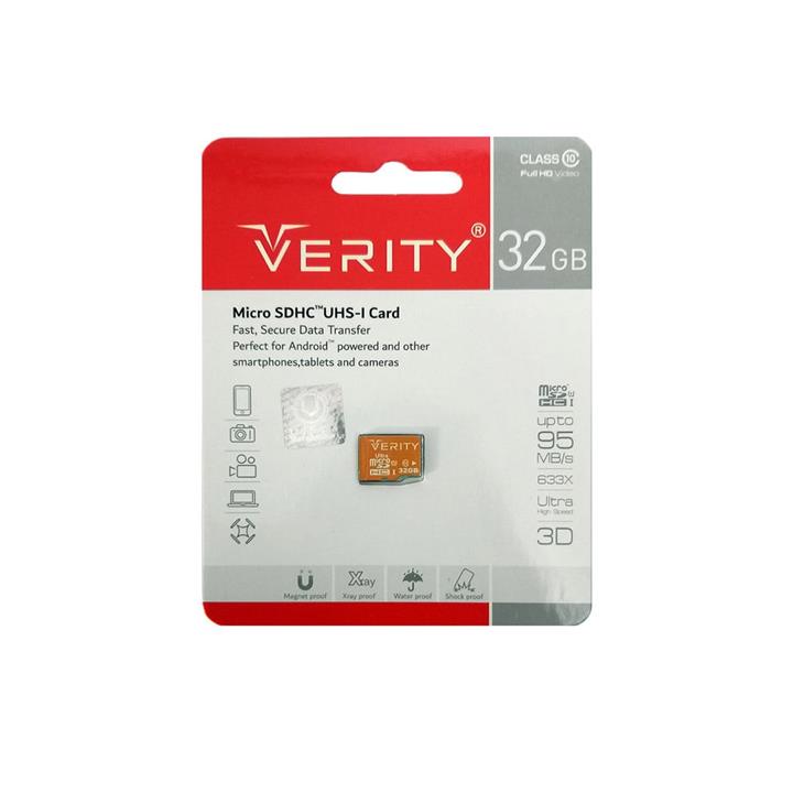 کارت حافظه MicroSD وریتی مدل U1 95 MB/s 633X ظرفیت 32 گیگابایت