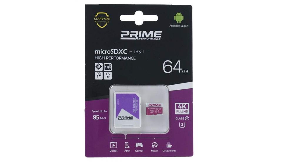 کارت حافظه microSDXC اپیسر کلاس 10 استاندارد UHS-I U3 سرعت 95MBps همراه با آداپتور SD ظرفیت 64 گیگابایت Apacer UHS-I U3 Class 10 95MBps microSDXC With Adapter - 64GB