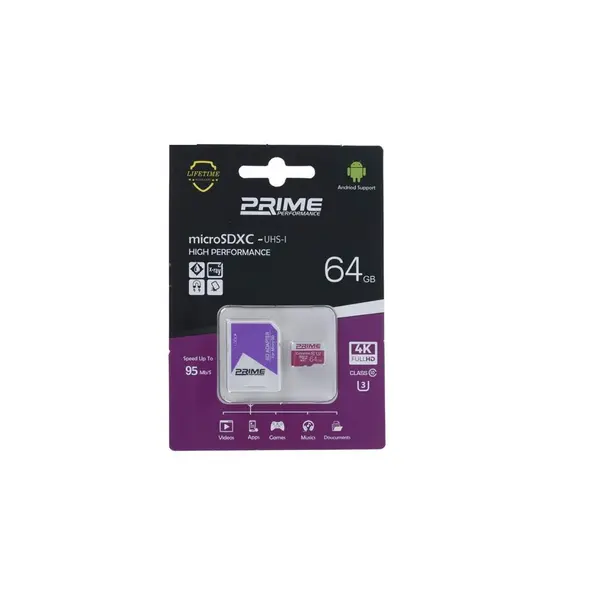 کارت حافظه microSDXC اپیسر کلاس 10 استاندارد UHS-I U3 سرعت 95MBps همراه با آداپتور SD ظرفیت 64 گیگابایت Apacer UHS-I U3 Class 10 95MBps microSDXC With Adapter - 64GB