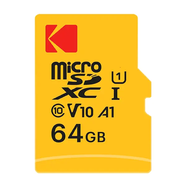 کارت حافظه microSDXC کداک کلاس 10 استاندارد UHS-I U1 A1 مدل Premium Performance V10 ظرفیت 64 گیگابایت همراه با آداپتور SD