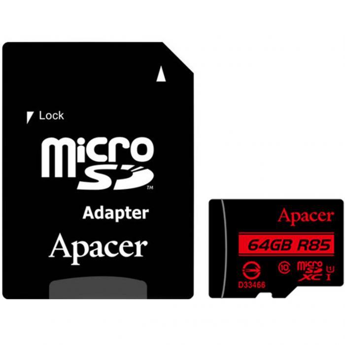 کارت حافظه microSDXC اپیسر کلاس 10 استاندارد UHS-I U1 سرعت 85MBps همراه با آداپتور SD ظرفیت 64 گیگابایت Apacer UHS-I U1 Class 10 85MBps microSDXC With Adapter - 64GB