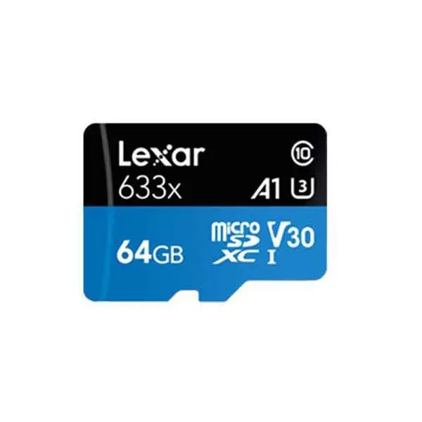 کارت حافظه microSDXC لکسار مدل 633X کلاس 10 استاندارد UHS-I U3 سرعت ظرفیت 64گیگابایت