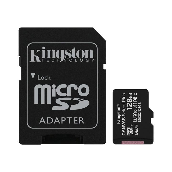 کارت حافظه microSDXC کینگستون مدل CANVAS Select Plus کلاس 10 سرعت 100MBPS ظرفیت 128گیگابای...